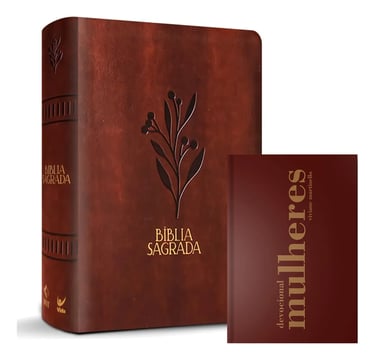 Bíblia feminina NVT de estudo para mulheres com capa luxo marrom