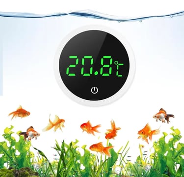 Termómetro de Acuario, ORIA Termómetro para Pecera Pantalla LED, Digital de Alta Precisión