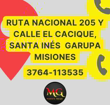address and telephone number of one of the furniture store's branches ruta 205 y calle el cacique