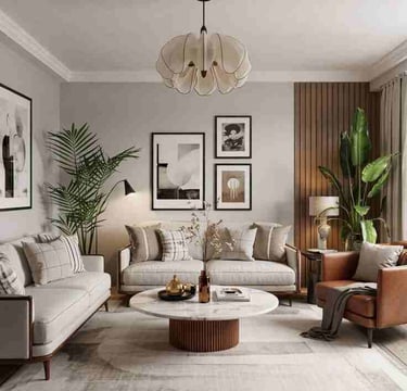  modern living room with affordable decorations