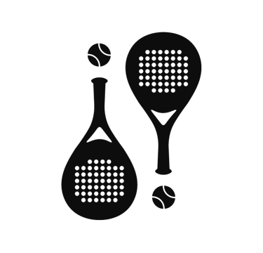 ¡Padel Padel! short form logo in black