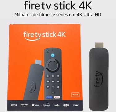 Amazon Fire TV Stick 4K 2 Geração Certificada Google e Netflix 4k
