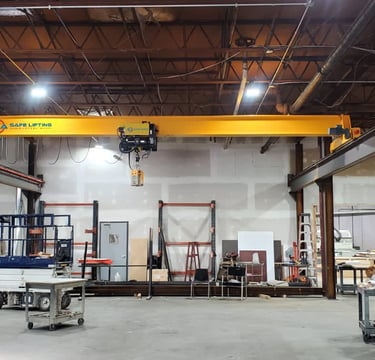 single girder bridge crane - safe lifting