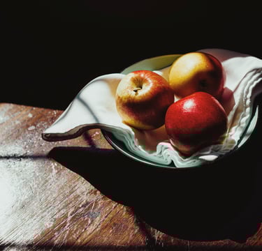Welcome fruit plate in guest room. Vacation Rental Consulting