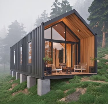 Luxury Container house in the wood by European manufacturer