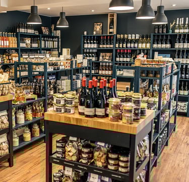a store with shelves and shelves filled with various types of goods