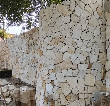 Random size limestone