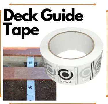 adjustable deck support guide tape for deck joists 