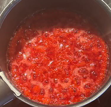 confit de framboises