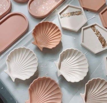 Plateau en résine Jesmonite