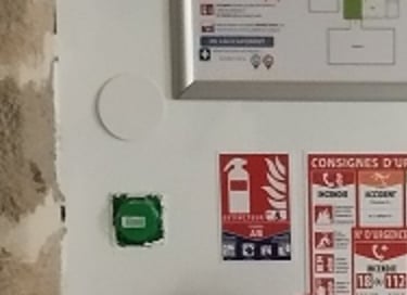 Pose du plan d'évacuation