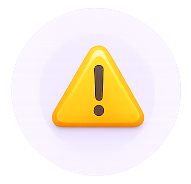 Yellow warning icon for MuleBuy finds buyer note section