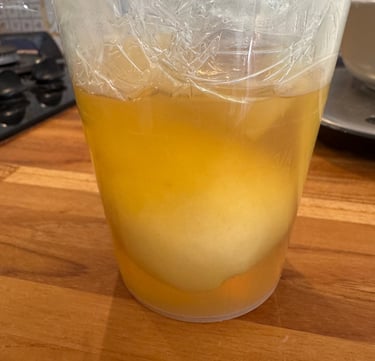 poire pochée à la verveine