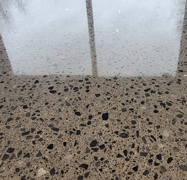 Grind and polished concrete