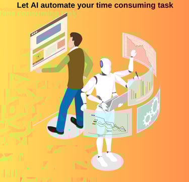 AI agents analysing and calculating data while human looking at report dashboard