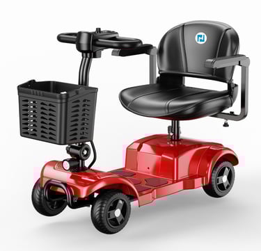 COOPER compact mobility scooter with basket and ergonomic controls for daily short-distance use