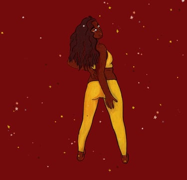 Illustration femme de dos - Agathe Ricart - Histoire de Bizangos