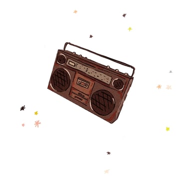 Illustration radiocassette - Agathe Ricart - Ni oui ni non