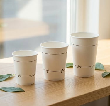 vasos de papel desechables