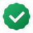 A green scalloped circle with a white checkmark icon representing a verified badge or status.