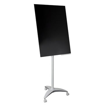 juoda stiklinė lenta su ratukais