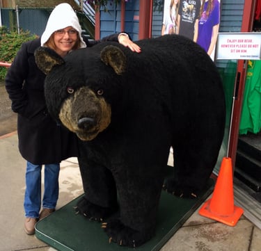 Lady and The Bear in Juneau, Alaska
