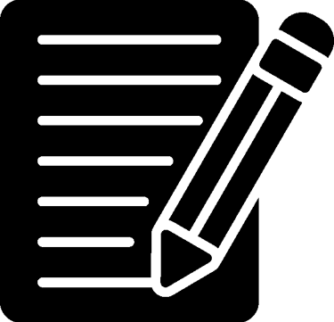 a vector icon of a notebook with a pen 