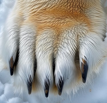 A polar bear paw