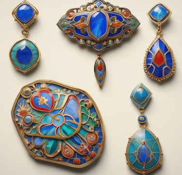 examples of plique-a-jour enameling techniques