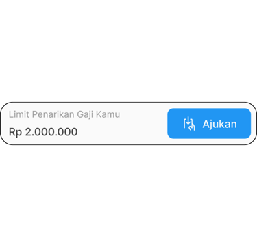 Tampilan aplikasi Flexpay dengan limit penarikan gaji