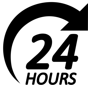 Ikona pracy 24/7 oznaczająca system ciągłego napełniania i brak kosztownych przestojów dzięki EV Poseidon, Atlantis