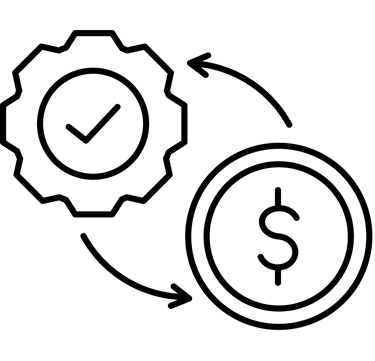 Ikona przedstawiająca redukcję przestojów technicznych i maksymalizację zysków dzięki wydajności EV Atlas.