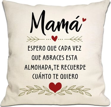 Funda de Cojín con mensaje para mamá