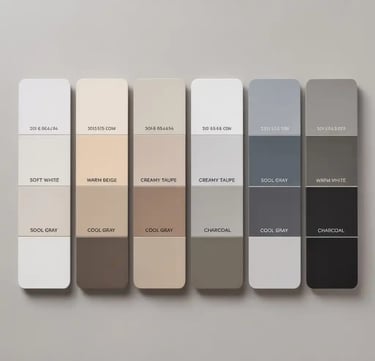 Modern bedroom color palette