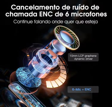 QCY HT05 ANC fone de ouvido sem fio 40dB cancelamento de ruído Bluetooth 5.2