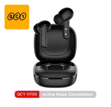 QCY HT05 ANC fone de ouvido sem fio 40dB cancelamento de ruído Bluetooth 5.2