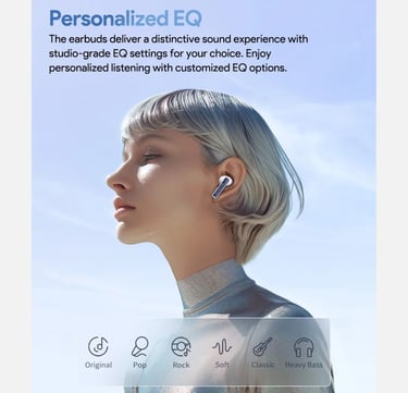 QCY-MeloBuds Neo Fones De Ouvido Sem Fio, Bluetooth 5.3, Display Digital LED Power