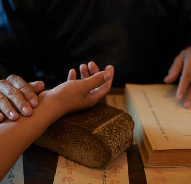 Prise de poules pour séance acupuncture, médecine chinoise, Cabinet Crolles Laillaut Ingrid