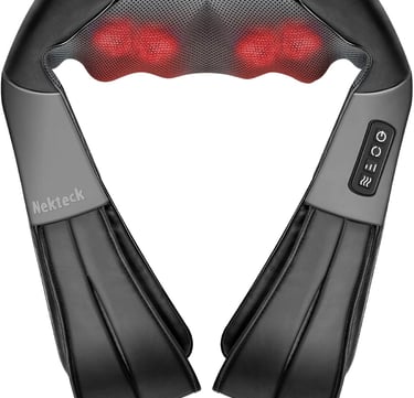 Shiatsu Neck and Back Massager with Soothing Heat, Nekteck Electric Deep Tissue 3D Kneading Massage