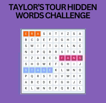 Taylor’s Tour Hidden Words Challenge
