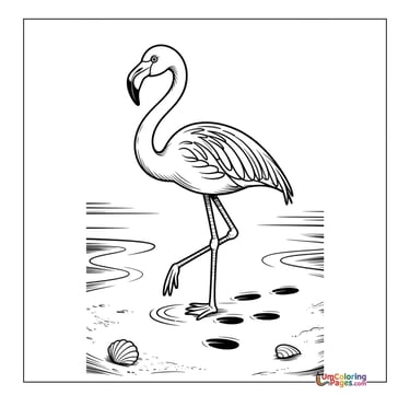 cute flamingo coloring sheet printable