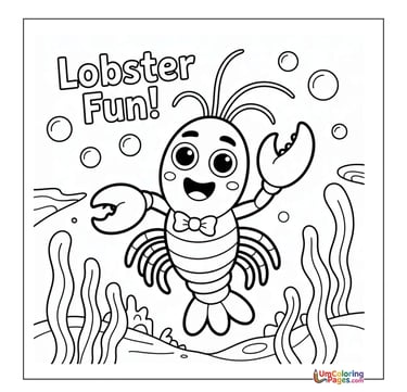 cute lobster coloring sheet printable