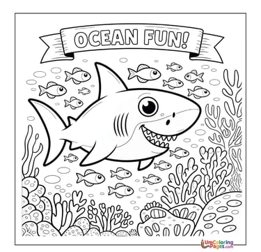 cute shark coloring sheet printable