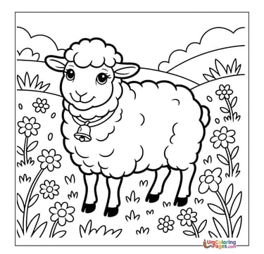 cute sheep coloring sheet printable