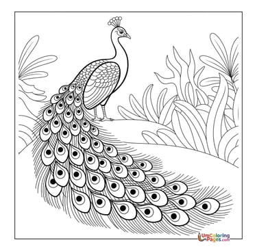 cute peacock coloring sheet printable