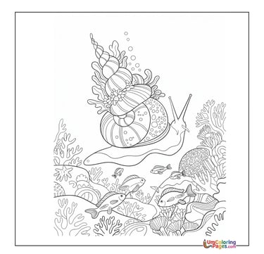 Garden snail coloring sheet mollusk activity children