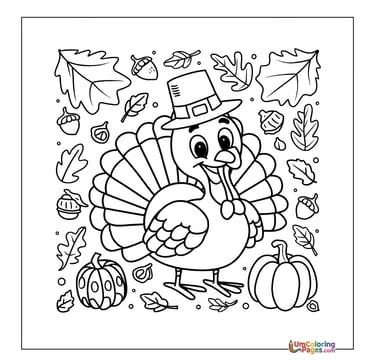 cute turkey coloring sheet printable