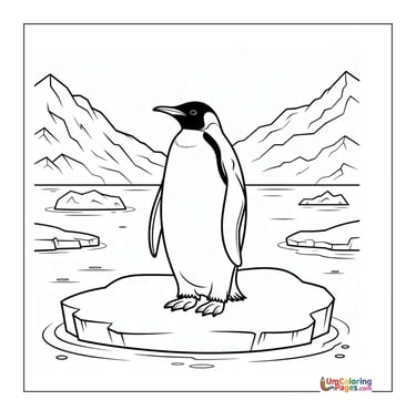 cute penguin coloring sheet printable