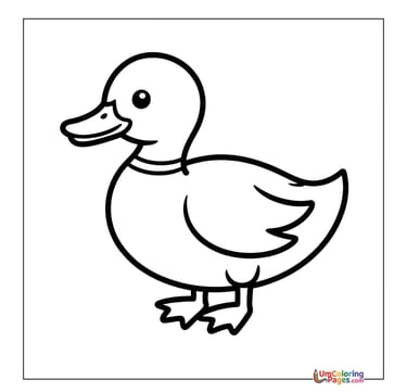 cute duck coloring sheet printable