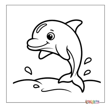cute dolphin coloring sheet printable